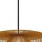Homeroots Natural And Black Rattan And Metal LED Dimmable Outdoor Hanging Pendent Light 683474 - alternate 6