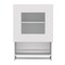 Homeroots 20in White Wood Wall Mounted China Cabinet With Single Door 520583 - alternate 1