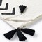 Homeroots 50" X 60" Black and White Woven Cotton Geometric Throw Blanket with Tassels 516486 - alternate 4