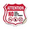 Signmission Property Shield Sign No Food No Drinks N, 6 inch X 6 inch, Vinyl Decal, 2PK SHI-D-2PACK-6-455 - alternate 1