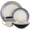 Gibson Elite Rings of Saturn 16 Piece Reactive Glaze Stoneware Dinnerware Set in Grey 127325.16R - alternate 4