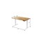 Homeroots 60" Adjustable Brown and White Stainless Steel Computer Desk 397747 - alternate 3