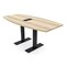 Skutchi Designs 6ft Boat Conference Table With Power | Harmony Series | 6 Person Meeting Room Table HAR-BOT-36X72-T.BK-K525-EBLK - alternate 1