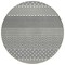 Homeroots 8' White And Black Round Chevron Washable Indoor Outdoor Area Rug 612300 - alternate 4