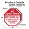 Signmission No Admittance Employees Only Vendor, 18 inch X 18 inch, Plastic Sign, 2PK OC-P-2PACK-18-74 - alternate 4