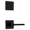 Kwikset Kwikset Halifax Matte Black Zinc Lever and Single Cylinder Deadbolt 99910-068 - alternate 1