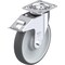 Blickle Swivel Plate Caster, PU, 8", Brake, Wheel Width: 1-9/16" LE-PATH 200KA-14-FI - alternate 1