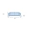 Homeroots 87" Sky Blue Leather Sofa With Black Legs 546414 - alternate 6