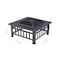 Wrightmaster 32 in. x 12.4 in. Square Iron Charcoal Gray Upland Fire Pit with Cover ZR-0230.001.001 - alternate 3