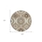 Homeroots 8' Taupe Brown And Ivory Round Medallion Washable Indoor Outdoor Area Rug 589652 - alternate 4