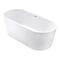 Kingston Brass 63" Acrylic Oval Double Ended Freestanding Tub with Drain, Glossy White VTOV633024 - alternate 1