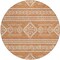 Homeroots 8' Copper And Ivory Round Southwestern Washable Indoor Outdoor Area Rug 593662 - alternate 5
