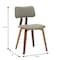 Leisuremod Clivo Leather Dining Chair with Walnut Poplar Wood Frame, 4PK CDWN-18LGR4 - alternate 4