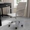Martha Stewart Taytum Upholstered Office Chair in Gray/Polished Nickel CH-142370-GY-MS - alternate 4