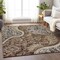 Homeroots 9' X 12' Brown Beige And Tan Floral Medallion Washable Indoor Outdoor Area Rug 603177 - alternate 3