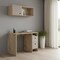 Homeroots 39" Taupe Computer Desk With Two Cabinets Two Drawers 403838 - alternate 5