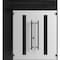 Vdomdoors Front Exterior Prehung Aluminum Double Doors Ronex1055 Teak 1 Sidelight and Top Transom Mirrored RONEX1055DEXD-OAK-W72+12xH96+12-LH-I - alternate 1