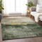 Homeroots 3' X 5' Fern Green Gold And Gray Abstract Washable Indoor Outdoor Area Rug 603005 - alternate 3