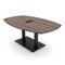 Skutchi Designs Arc Boat Conference Table, 45 in W, 72 in L, Brown HAR-ABOT-48x72-DOU.BK-H3041-EBLK - alternate 1