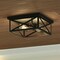 Vaxcel Rockford 2-Light Textured Black Outdoor Flush Mount Ceiling Light with Clear Seeded Glass T0845 - alternate 3