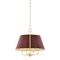 Hudson Valley Lighting Cambridge 4 Light Chandelier in Aged Brass/Soft Crimson by Mark D. Sikes MDS120-AGB/CRN - alternate 1