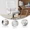 Flash Furniture Mid-Back White Leather Swivel Office Chair with Gold Frame and Arms GO-2286M-WH-GLD-GG - alternate 7