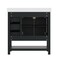 Flash Furniture Vega 36in. Vanity w/Sink, Blk Hardware, Soft Close, Open Shelf & 3 Drawers, Carrara Marble, Blk/Wht FS-VEGA36-KD-BK-GLD-HDBLK-GG - alternate 5