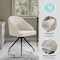 Martha Stewart Sora Upholstered Stationary Office Chair in White/Oil Rubbed Bronze CH-222119-WH-BK-MS - alternate 5