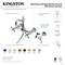 Kingston Brass Two-Handle Wall Mount Bridge Kitchen Faucet with Brass Sprayer, Antique Brass KS2443AXBS - alternate 3