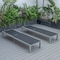 Leisuremod Marlin Patio Chaise Lounge Chair with Grey Aluminum Frame, Black, 2PK MLGR-77BL2 - alternate 5