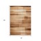 Homeroots 8' X 10' Rust And Ivory Striped Washable Indoor Outdoor Area Rug 630996 - alternate 2