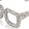Homeroots 7" Silver Aluminum Textured Square Eyeglasses Tabletop Sculpture 354795 - alternate 4