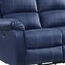 Homeroots 81" Blue Faux Leather Reclining USB Sofa With Black Legs 491002 - alternate 2