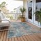 Homeroots 3' X 5' Teal and Taupe Abstract Washable Non Skid Indoor Outdoor Area Rug 564290 - alternate 4