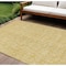 Homeroots 9' X 12' Gold And Ivory Floral Washable Indoor Outdoor Area Rug 581868 - alternate 1