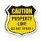 Signmission No Spray Shield Sign Caution Property Li, 18 inch X 18 inch, Plastic Sign, 2PK SHI-P-2PACK-18-404 - alternate 1
