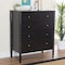 Baxton Studio Lucera Mid-Century Black Bobbin Wood 4-Drawer Chest 257-14125-ZORO - alternate 3