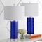 Jonathan Y Cole 27.5" Modern Fused Glass Cylinder LED Table Lamp, Cobalt, 2PK JYL4017D-SET2 - alternate 5