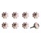 Homeroots 1.5" X 1.5" X 1.5" Hues Of Cream Pink And Silver Knobs, 8PK 321691 - alternate 1