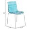 Leisuremod Astor Plastic Dining Chair with White Steel Base in Transparent Blue, 2PK ACW-20TBU2 - alternate 4