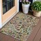 Homeroots 3' X 5' Chocolate And Artichoke Green Paisley Washable Indoor Outdoor Area Rug 588600 - alternate 1