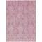 Homeroots 3' X 5' Pink And Ivory Damask Washable Indoor Outdoor Area Rug 616532 - alternate 3