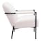Homeroots 26" Ivory And Black Faux Shearling And Upholstered Arm Chair 556498 - alternate 1