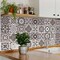 Homeroots 12" X 12" Light Brown and White Mosaic Peel and Stick Removable Tiles 556431 - alternate 2