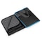 Picnic Time Family Of Brands Vista Outdoor Picnic Blanket & Tote, Waves Collection - Gray with Vista Blue Accents 821-00-324-000-0 - alternate 1