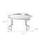 Homeroots 32" Silver Glass And Stainless Steel Round Mirrored Coffee Table 528848 - alternate 5