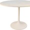 Homeroots 40" White Rounded Marble And Iron Pedestal Base Dining Table 517852 - alternate 3