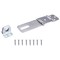 Prosource Safety Hasp, 3-1/2 in L, Steel, Zinc, 7/16 in Dia Shackle, Fixed Staple LR-136-BC3L-PS - alternate 1
