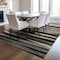 Homeroots 3' X 5' Black Brown And Ivory Striped Washable Indoor Outdoor Area Rug 597301 - alternate 3