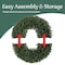 Elf Stor Indoor/Outdoor Prelit Large Christmas Wreath, Green, 48 in 50-200-48 - alternate 2